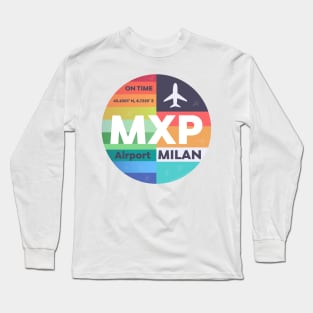 Milan MXP airport symbol Long Sleeve T-Shirt